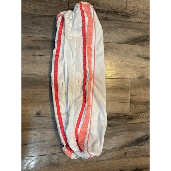 Pottery Barn Kids Organic Cotton Changing Pad Terry Cloth Cover White & Pink Str - Picture 3 of 3